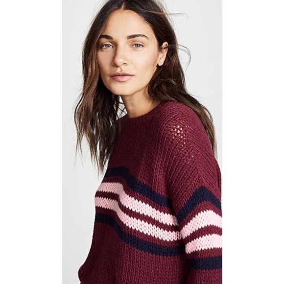 XIRENA Apres Ski Sweater in St. Moritz Size Small Burgundy Red Pink Alpaca Blend - Picture 2 of 16